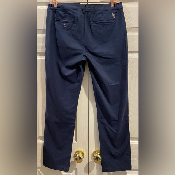 U.S. Polo Assn Men's Chino Trousers 36R Navy Blue Regular Fit - Picture 4 of 5